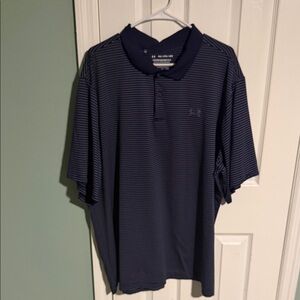 Under Armour Men's Dark Blue Striped Polo